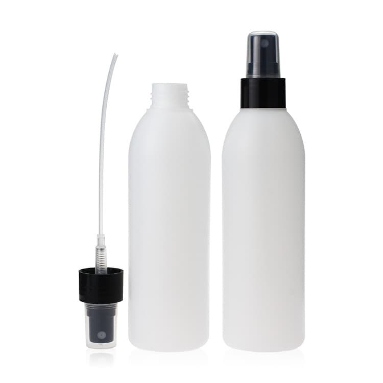 Cosmetic packaging — 250ml Biodegradable PE Plastic Shampoo Sprayer Bottle Packaging 8oz Plastic Bottle Pump Shampoo Bottles Personal Care