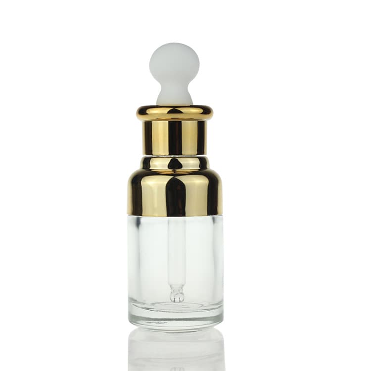 Cosmetic packaging — In Stock 35ml Small Cosmetic Glass Bottle Empty Serum Oil Essence Clear Colorful Glass Dropper Bottle
