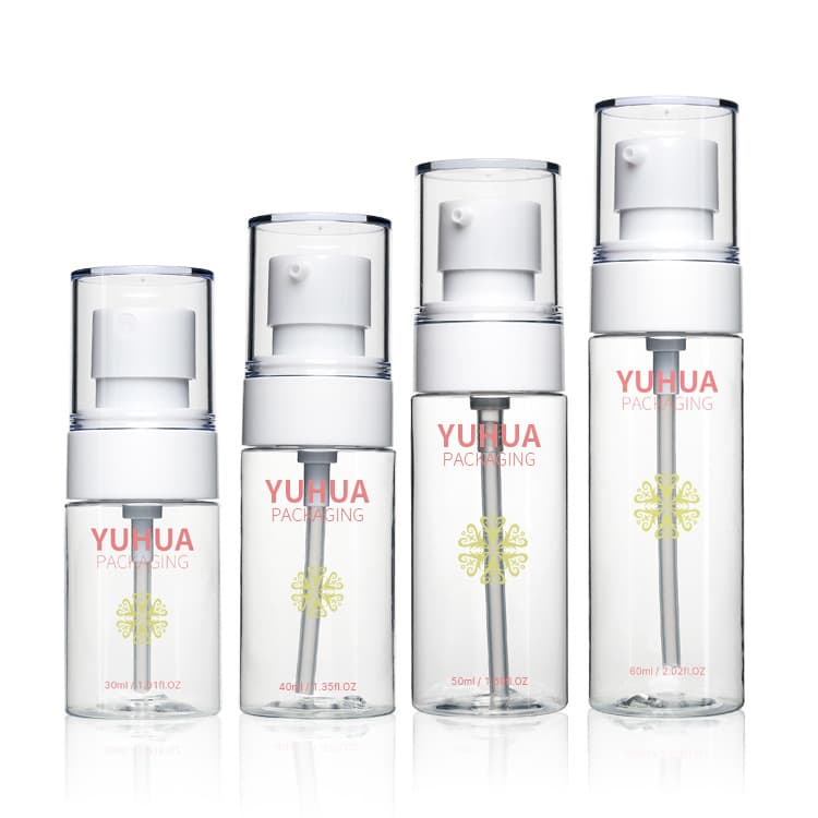 Cosmetic packaging — Wholesale 50ml 60ml Luxury Cosmetic Packaging for PET Plastic Lotion Shampoo Mist Spray Pump Skin Care Custom Packaging
