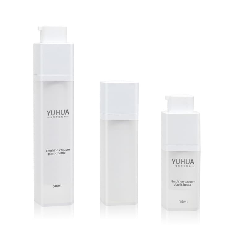 Cosmetic packaging — 15ml 30ml 50ml eco friendly skincare packaging vacuum pump sprayer bottle for sensitive skin care recycled plastic PET bottle
