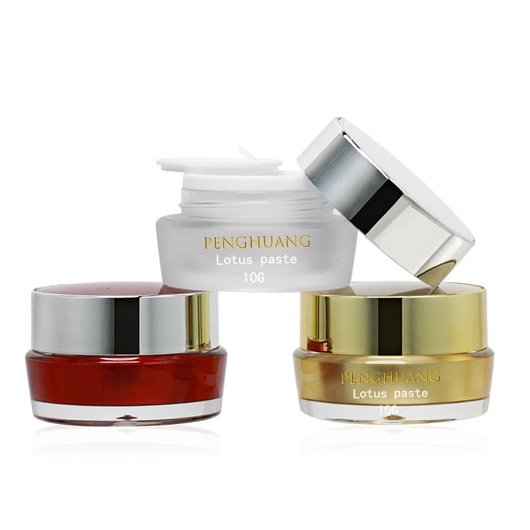 Cosmetic packaging — Wholesale Cosmetic Packaging Plastic Red Yellow clear Skinare Acrylic Jars 10g Face Cream Jar PCR Empty Containers for Eye Cream