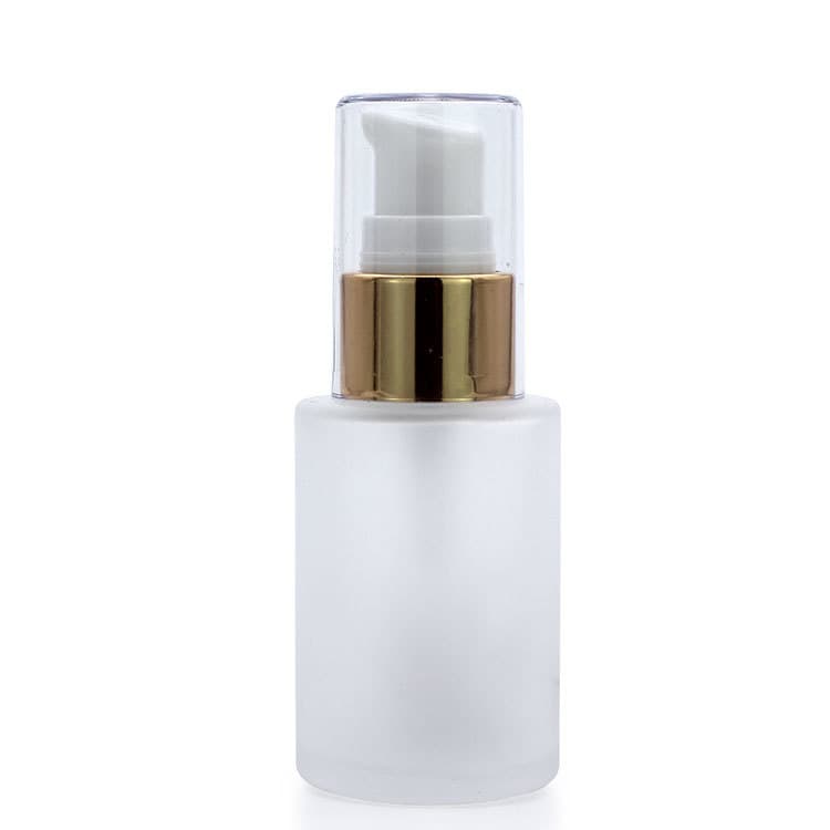 Cosmetic packaging — frosted Foundation Glass Bottle 30ml Cosmetic Makeup packaging Foundation Bottle with Plastic Cap Pump