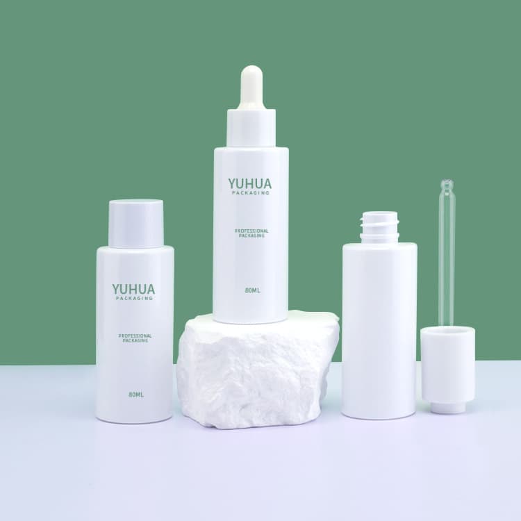Cosmetic packaging — High-quality 30ml 60ml 80ml Empty Plastic Serum Bottles Personal Care PET Dropper Bottle OEM Customized Clear Plastic Bottles
