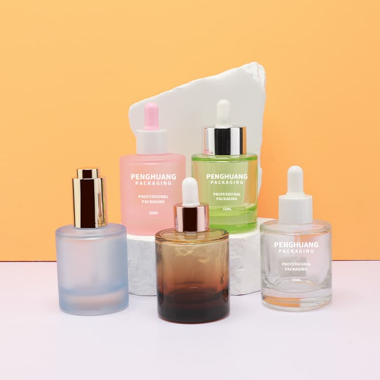 Cosmetic packaging — Popular Thick Bottom 1oz Hair Oil Bottles 30ml 50ml Glass Serum Dropper Essential Oil Skincare Packaging