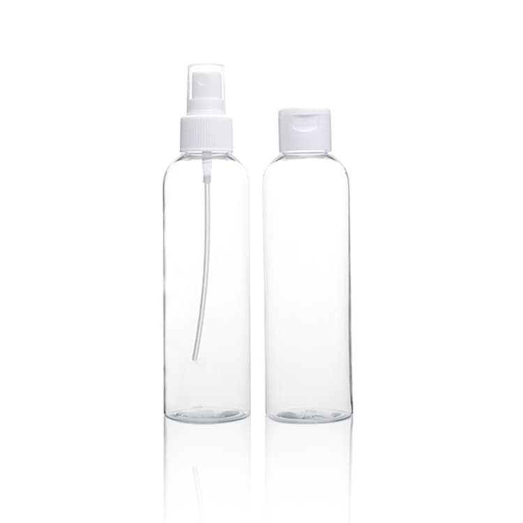 Cosmetic packaging — 240ml Hot Selling 180ml 60ml Empty pet plastic bottle hand sanitizer transparent pump bottles hand pump pressure sprayer bottles