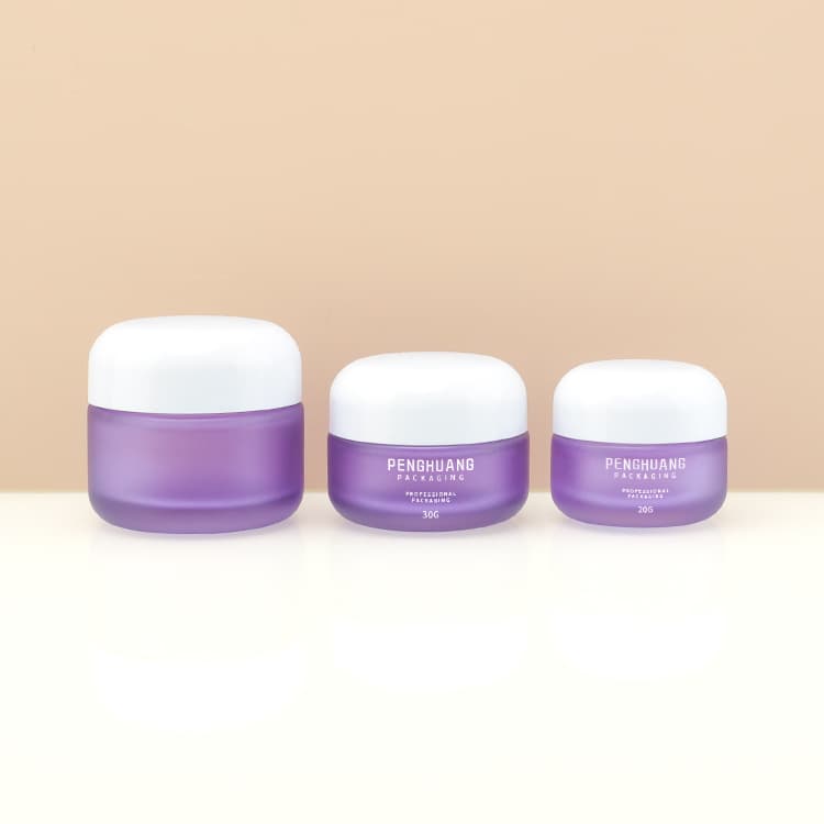 Cosmetic packaging — Factory price Glass Cream Jar Packaging 50g skincare glass cosmetic jar with lid (2)