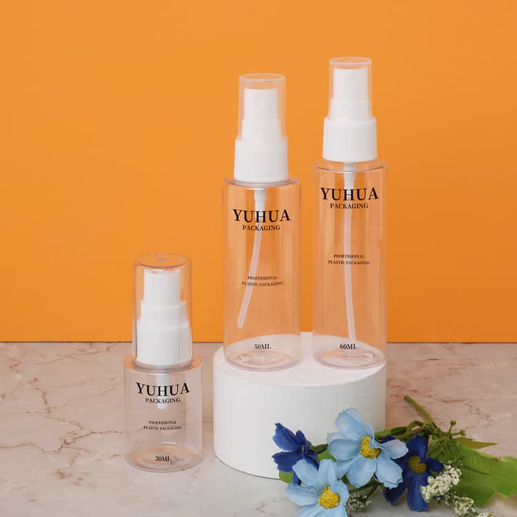 Cosmetic packaging — Shampoo PET Bottle Plastic Personal Care Lotion Bottle Container Manufacture transparent Plastic Customized 30ml 50ml 60ml Round