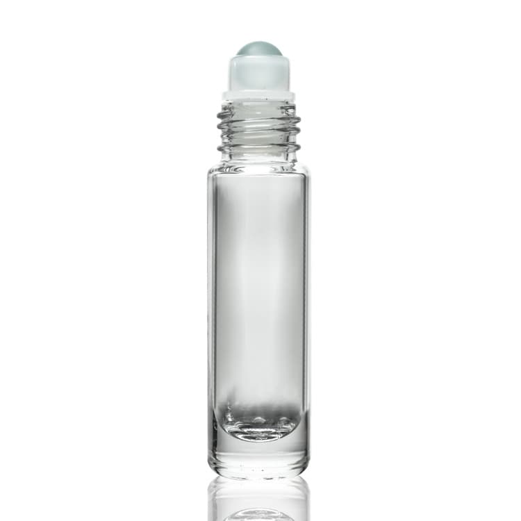 Cosmetic packaging — Factory Wholesale clear 10ml  Glass Roll on Bottles With Stainless Steel Roller Ball for Essential Oils