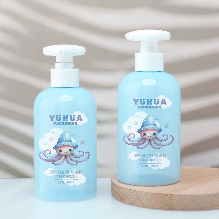 Cosmetic packaging — Wholesale 360ml PET Plastic Pump Bottle for Shampoo Conditioner Liquid Soap Face Cream Facial Cleanser Lotions
