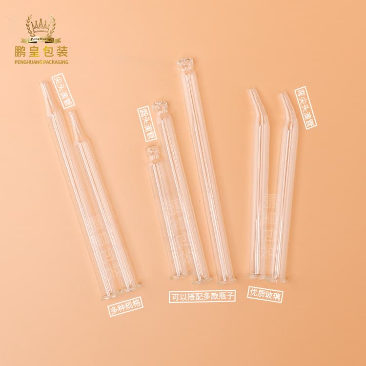 Cosmetic packaging — Accessories for Cosmetic Plastic Cap Glass Pipet with Ruber Customised Dropper Custom OEM Aluminium Collar Measuring Dropper