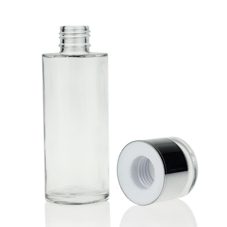 Cosmetic packaging — 100ml 120ml round empty frosted luxury glass serum bottle