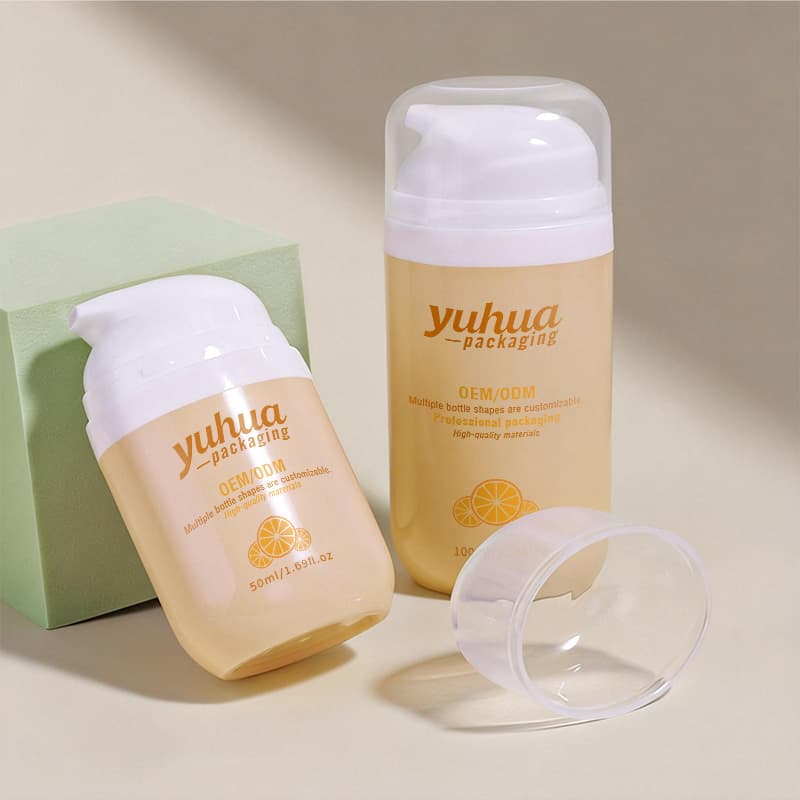 Cosmetic packaging — Customizable Oval Flat PP Plastic Airless Pump Bottle 50ml 100ml Squeeze Vacuum for Lotion BB Cream Sunscreen Skin Care Serum