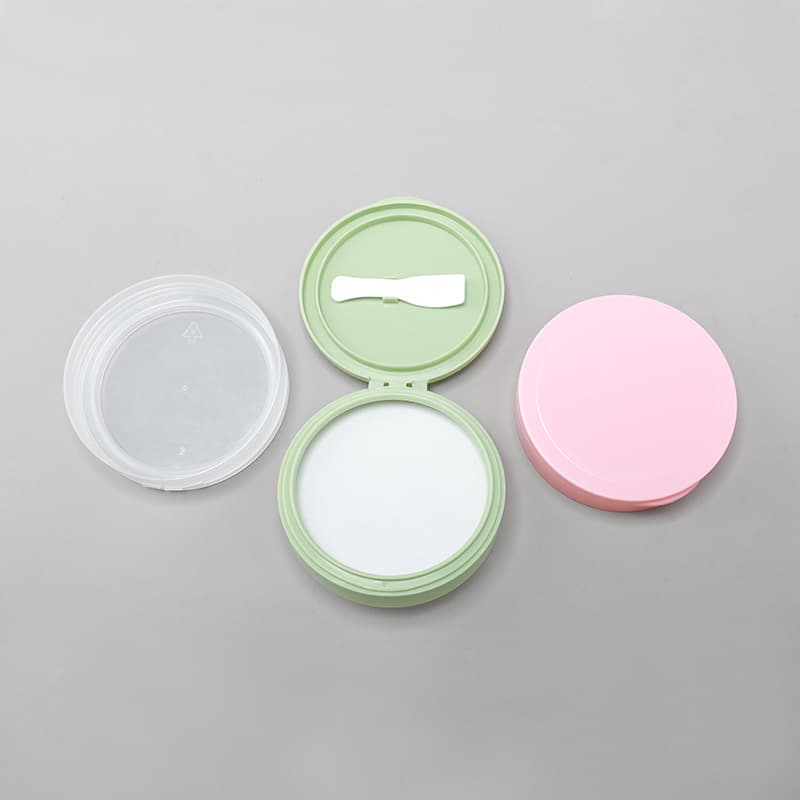Cosmetic packaging — 89mm Neck Size Flip Top Cap ABS Plastic Spoon Gasket Non-Refillable Custom Color for Cream Jars Cotton Toner Peel Pad Containers