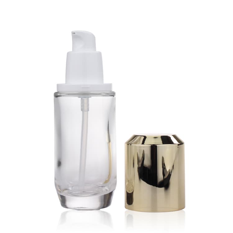 Cosmetic packaging — Clear  Glass Lotion Bottle 40ml/100ml/120ml Custom Color Cosmetic Packaging Bottles Set Container Manufacturers