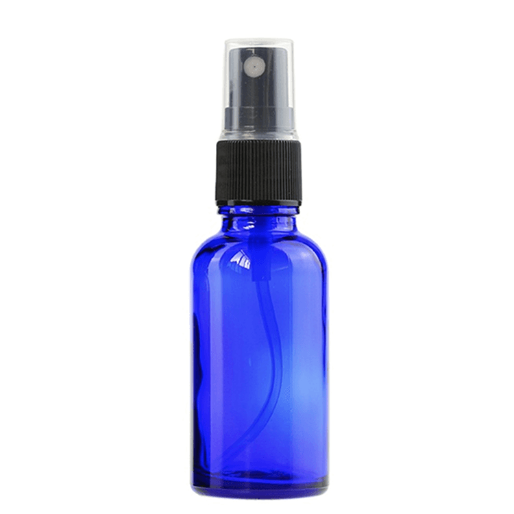 Cosmetic packaging — Hot Selling Wholesale Empty 120ml Blue Glass Spray Bottle 4oz Stock Boston Glass Bottle
