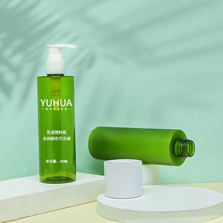 Cosmetic packaging — Factory Custom 40ml 50ml 60ml100ml130ml150ml 200ml Empty Green White Press Pump PCR PET Bottles