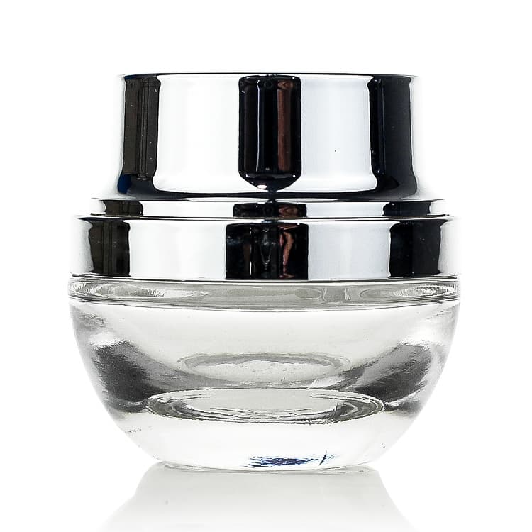Cosmetic packaging — Clear Glass jar 30g  50g Customized lid Face Cream Jars Cosmetic Packaging Set for Skin Care
