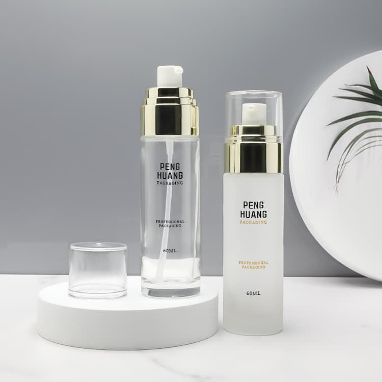 Cosmetic packaging — Luxury Skin Care Packaging Lotion Bottle Glass 60ml Cosmetic Packaging  Container Empty Glass Lotion Bottle