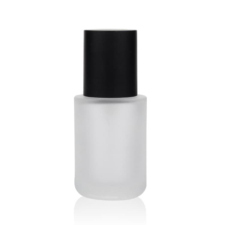 Cosmetic packaging — Penghuang Foundation Glass Bottle 30ml Airless Cosmetic Makeup Foundation Bottle with Plastic Cap Pump Cap Pump Sprayer Custom