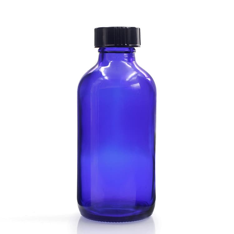 Cosmetic packaging — Boston Glass Bottles Massage Oil Glass Dropper Bottle 240ml Blue Body