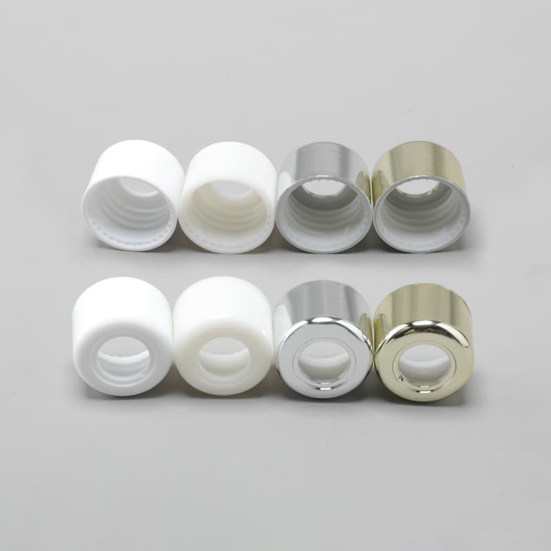 Cosmetic packaging — 20mm Dropper Screw Cap Gold Silver Lid for Serum Dropper Bottle Insert