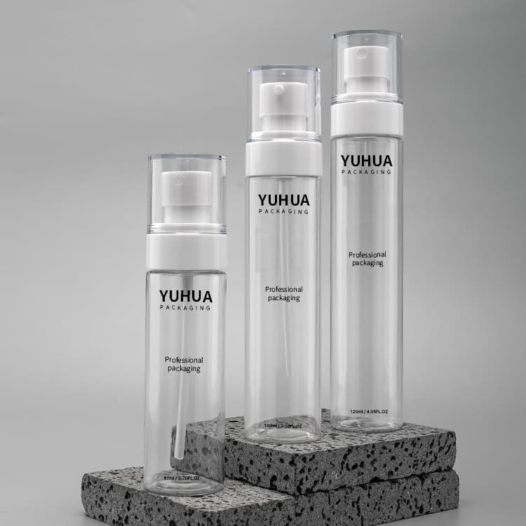 Cosmetic packaging — Cosmetic Packaging Custom 80ml 100ml 120ml Moisture Water Fine Mist Spray Bottle PET Eco Friendly Cosmetic Containers