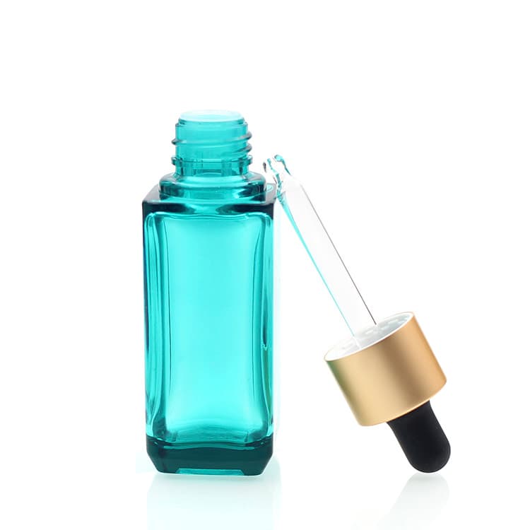 Cosmetic packaging — PETG Square Dropper Bottle 40ml Serum Bottle with Golden Dropper Manufacturers PETG+ Dropper Cap Cosmetic High Quality MSDS CE (2)