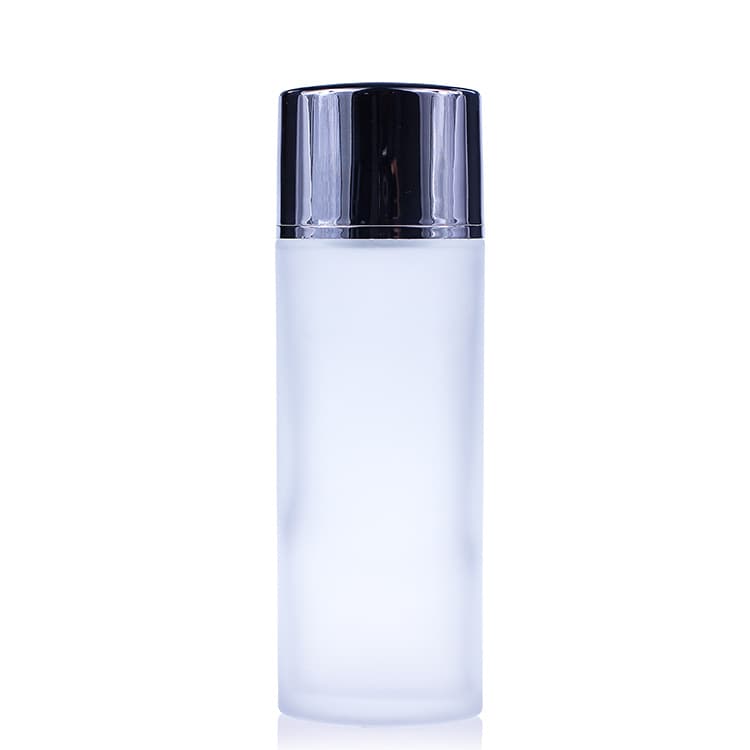 Cosmetic packaging — Glass Lotion Bottle 20ml/60ml/120ml Custom Color with Black cover plus pump Cosmetic Packaging Bottle Set Container Manufacturer