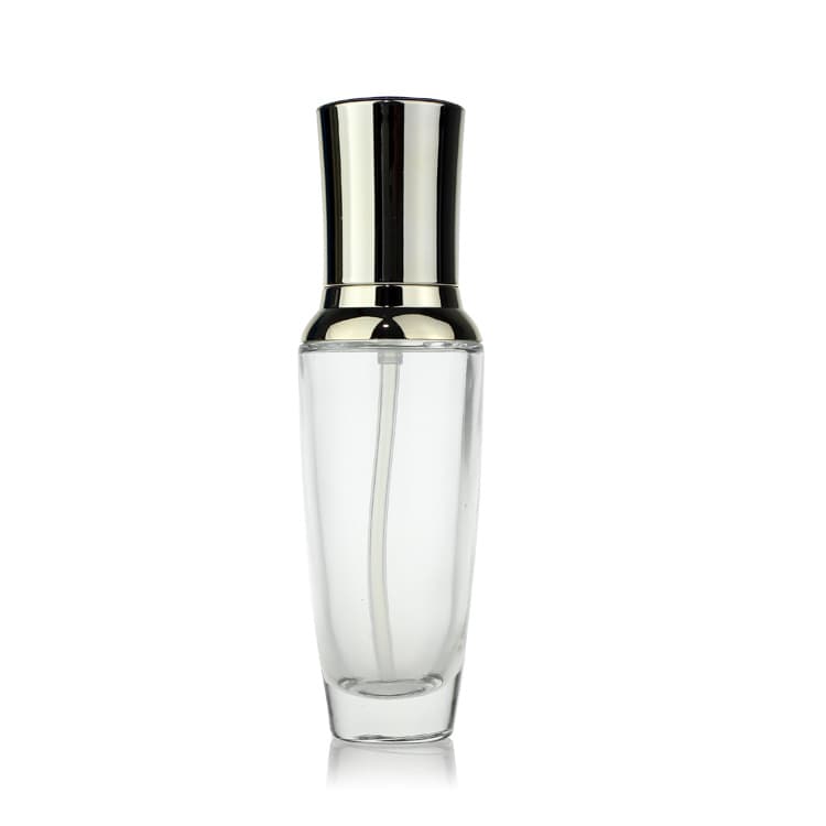 Cosmetic packaging — 40ml 100ml wholesale rectangle perfume women perfume bottle glass serum bottle lotion pump cosmetic packaging skincare set