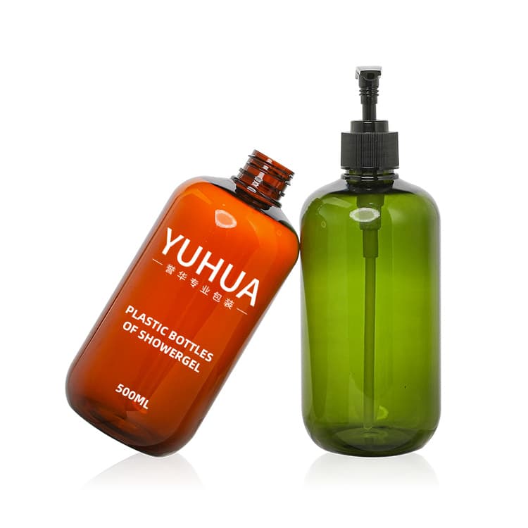 Cosmetic packaging — 500ml Eco Friendly PCR Bottle Skincare Packaging Personal Care Essence Plastic Shampoo Bottle Recycled Plastic PET Bottle