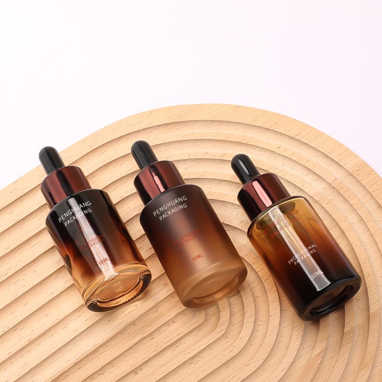 Cosmetic packaging — Factory Custom Skincare Packaging 1oz 30ml Glass Serum Bottle Face Essential Oil Anti Wrinkle Cosmetic Glass Dropper Bottles
