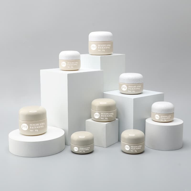 Cosmetic packaging — Customized Logo Matte Empty Glass Cosmetic Jar with Lid Mini 15g 20g 30g 50g Face Cream Container Body Butter Jar Packaging