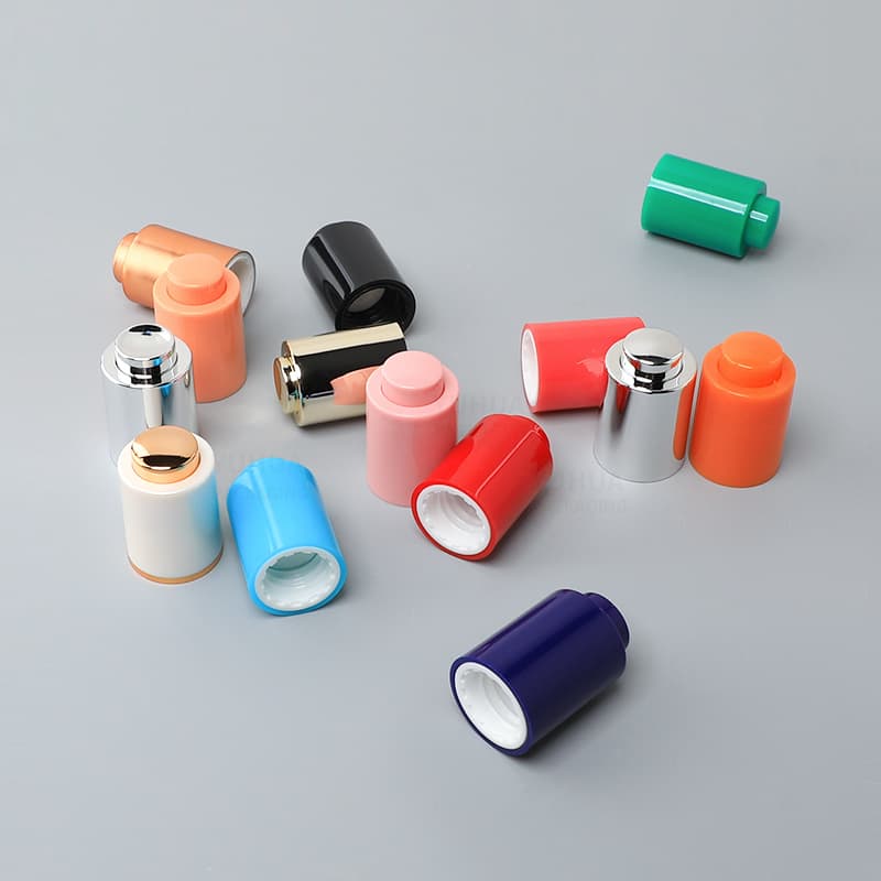 Cosmetic packaging — Wholesale 18/410 20/410 Plastic Essential Oil Bottle Dropper Cap with Pressure Button Colorful Press Dropper Cap