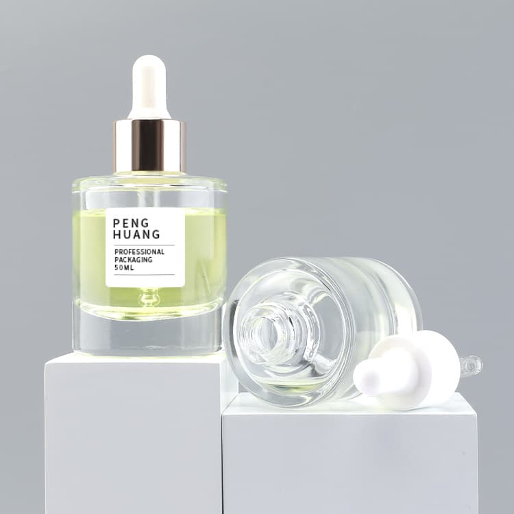 Cosmetic packaging — Custom logo 30ml Oil Glass Dropper Bottle Sample Free Glass Serum Bottle for Skin Care Packaging