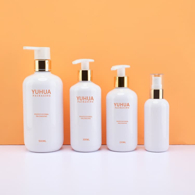 Cosmetic packaging — Professional Custom Skincare Packaging Plastic 120ml 250ml 300ml 500ml Round Bottle for Shampoo Lotion Packaging Bottle
