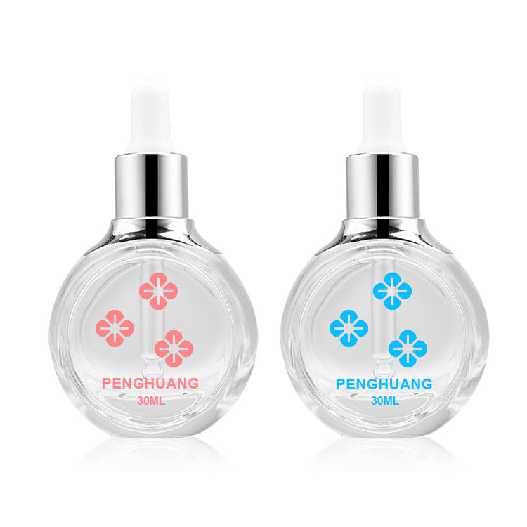 Cosmetic packaging — Wholesale Luxury Face Serum Bottles 30ml Empty Unique Cosmetic Essential Oil Packaging Serum Glass Dropper Bottle