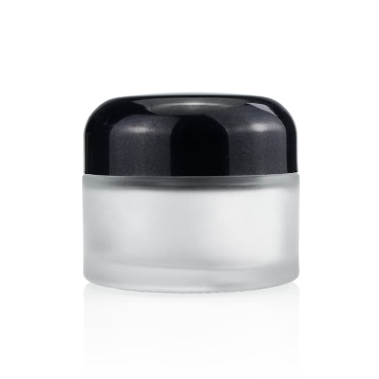 Cosmetic packaging — 15g 20g 30g 50g frost cream container glass jar with black screw cap