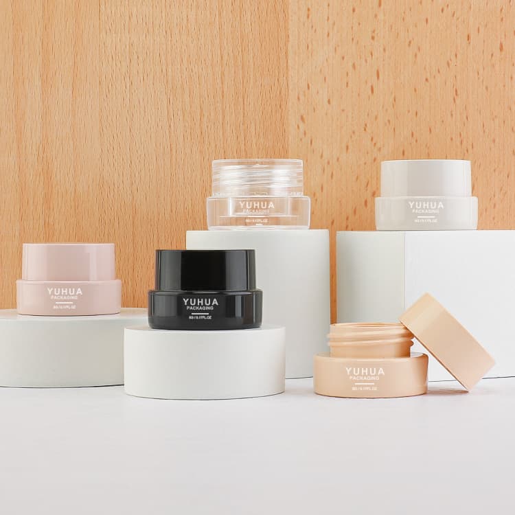 Cosmetic packaging — Custom logo Design Mini Size 5G Plastic Cream Jar Empty Round Pot Jars Creams Sample Bottle Cosmetic Containers