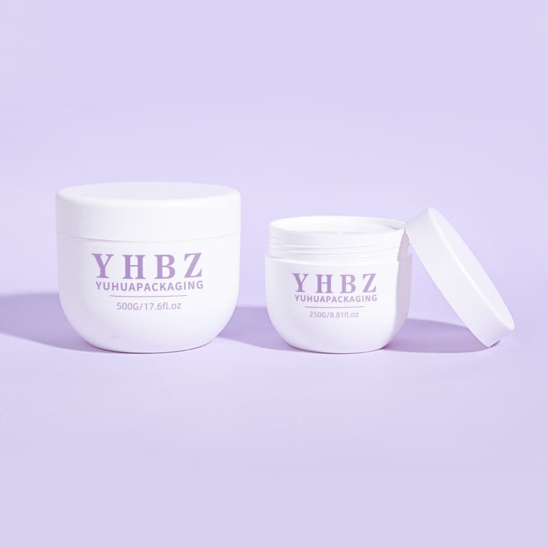 Cosmetic packaging — Wholesale Eco-Friendly PP Cosmetic Jar 500g Packaging Cream Jars Empty Plastic Body Scrub Butter Container Skin Care Eye Cream