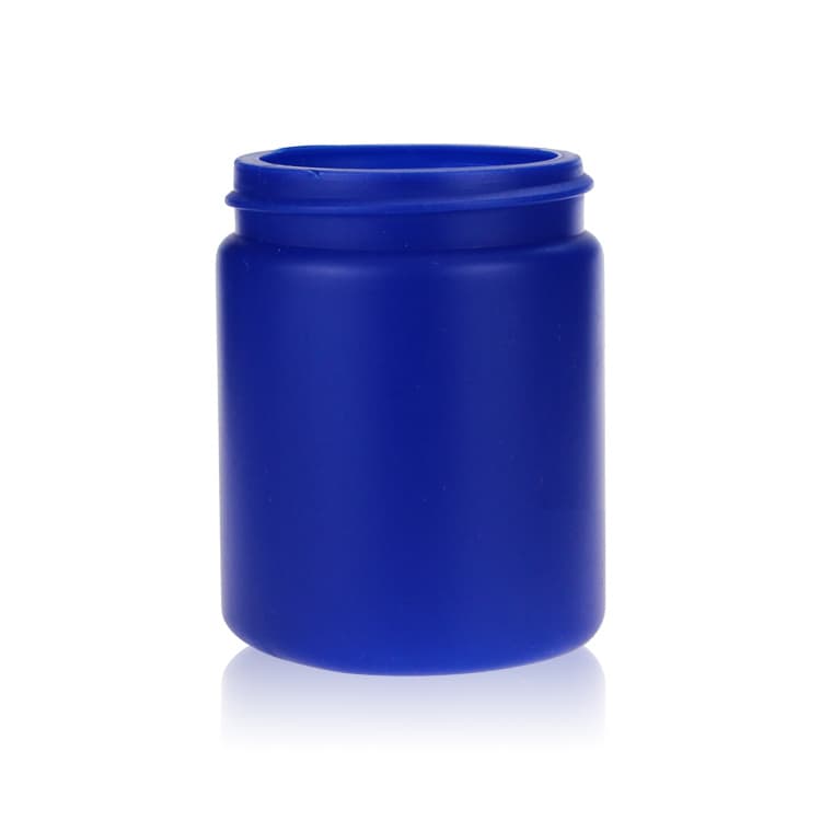 Cosmetic packaging — 160ml PE blue color packaging cosmetic and food jar