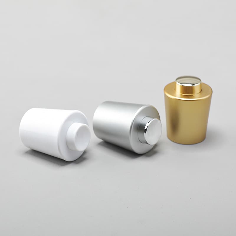 Cosmetic packaging — Hot Selling Luxury 20/410 ABS Plastic Serum Push Button Pump White Silver Gold Dropper Screw Cap for Essential Oils