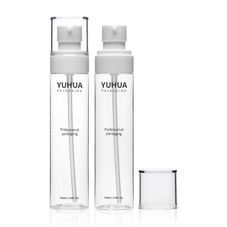 Cosmetic packaging — High-quality Transparent 120ml Empty Plastic Bottle Mist Spray Pump Sanitizer PET Bottle Empty Spray Bolltes 100ml