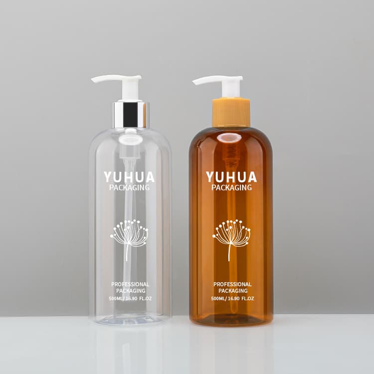 Cosmetic packaging — Eco friendly conditioner 500ml empty plastic shampoo bottle personal care recycled plastic pump lotion PET bottle