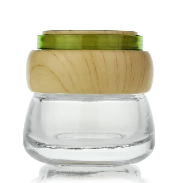 Cosmetic packaging — Clear Glass jar with Mushroom cap  15g 30g 50g  Face Cream Jars Container Manufacturers Cosmetic Packaging Set for Skin Care Jar