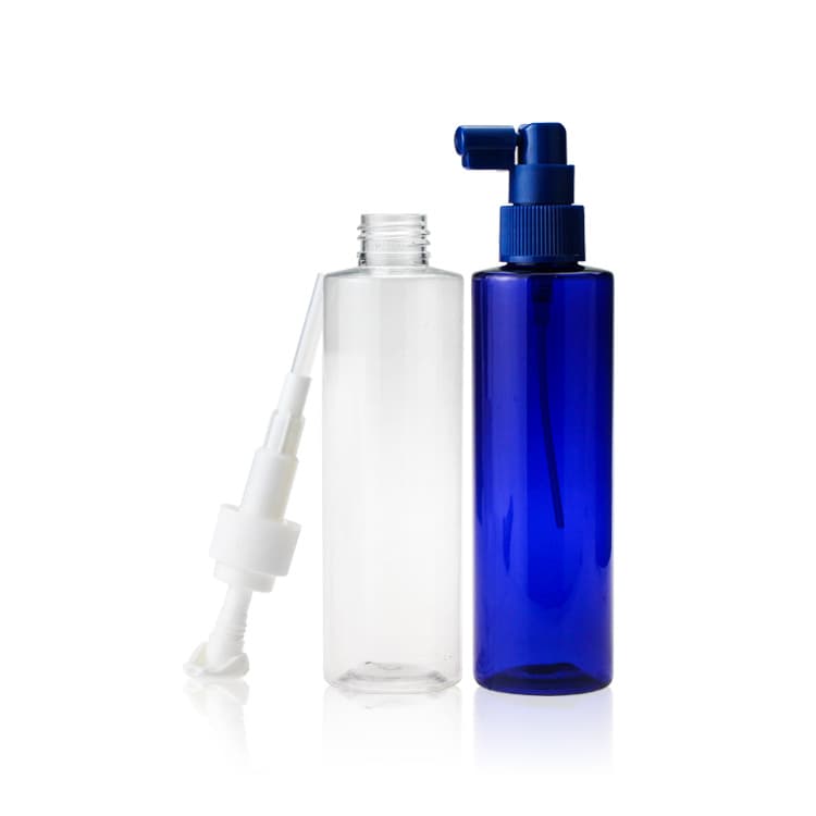 Cosmetic packaging — 2022 Promotion PET new design material PCR bottle with white black pump cap sprayer transparent