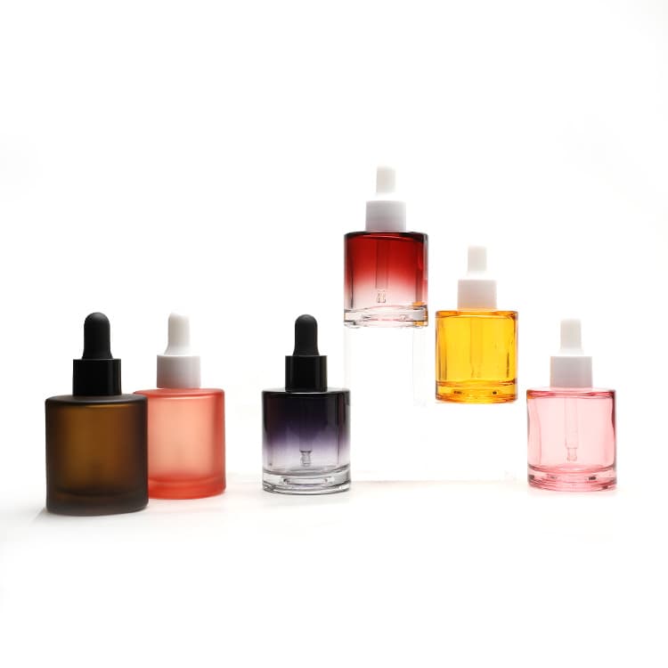 Cosmetic packaging — Luxury Painting Colored 40ml Glass Liquid Foundation Bottle Cosmetic Packaging Container Serum Bottles Skincare Factory Supplier