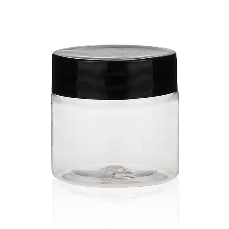 Cosmetic packaging — 30ml 1oz PET transparent packaging cosmetic jar with screw lid