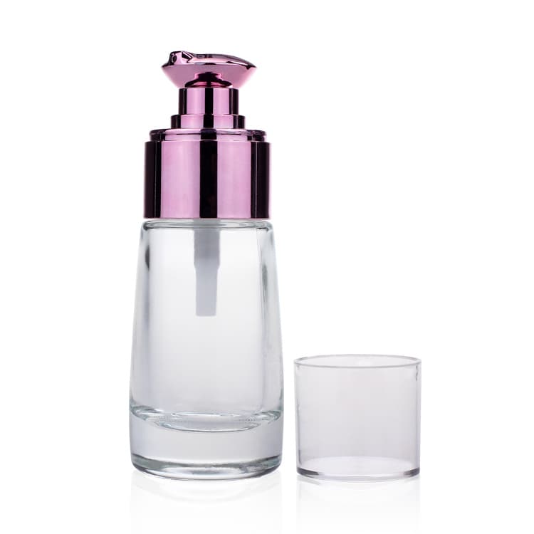 Cosmetic packaging — Luxury custom wholesale  fragrance pump spray 10ml 30ml 40ml cylinder round empty perfume bottle with lid pump dropper