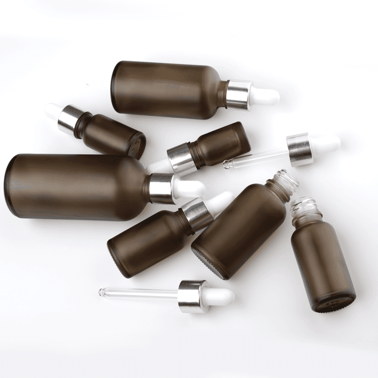 Cosmetic packaging — Beautiful Serum Essential Oil Bottle Frosted  5ml 10ml 15ml 20ml 30ml 50ml 100ml  Glass Bottle with Dropper