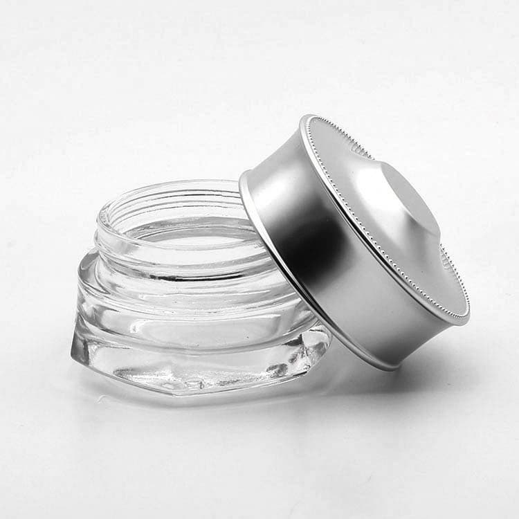 Cosmetic packaging — Clear Glass jar 20g 30g  50g Custom Color with Face Cream Jars Cosmetic Packaging Set for Skin  Care Jar
